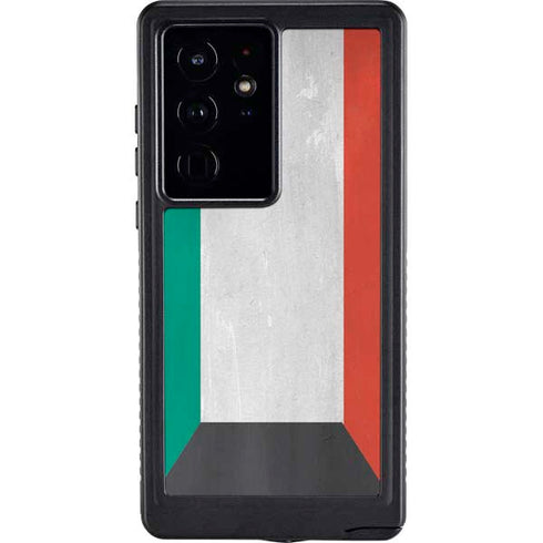 Kuwait Flag Distressed Galaxy S24 Ultra Waterproof Case